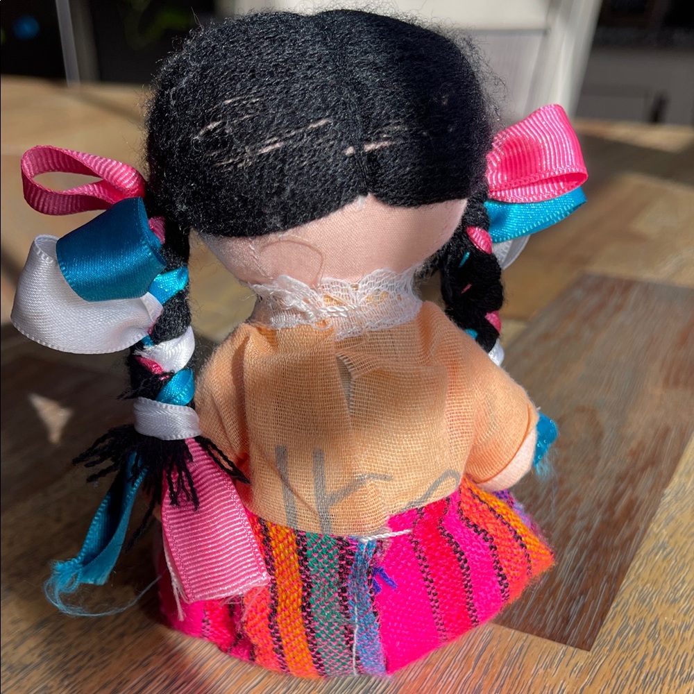 3 for $15 - Vibrant Handmade Doll with Braids - Picture 3 of 3